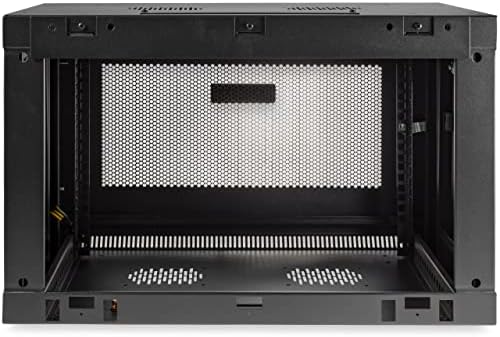 StarTech 6U Wall-Mount Cabinet, 19", 2-Post, 15" Deep, 198 lb, Alloy Steel, Black - Image 3
