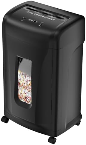 22-Sheet High Security Paper Shredder Heavy Duty Card Shredder Large Commercial with 9.24 Gallons Pullout Waste Bin by Unknown