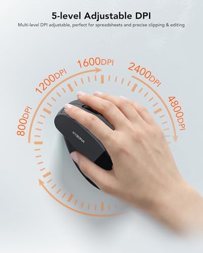 Wireless Ergonomic Mouse, Bluetooth Vertical Mice, Quiet Click - Image 2