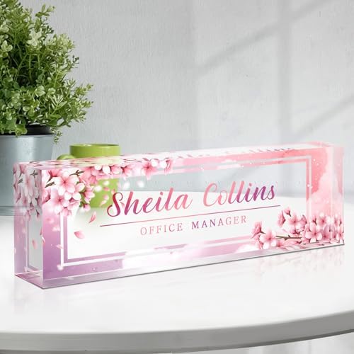 Custom Name Plate for Desk, Employee Appreciation Gifts, Office Decor by Spricoz
