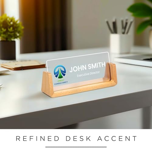 Personalized Light Up Desk Name Plate, Custom LED Acrylic Name Plate for Office, Appreciation Gifts for Boss Coworker Employee Teacher, Office Desk Decor for Women Men - Logo - 3x6", Acrylic, Made in USA by My Sign Center - Image 2