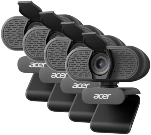 Acer 1080p Webcam for PC Computer Camera for Meeting Streaming-4 Pack by Unknown