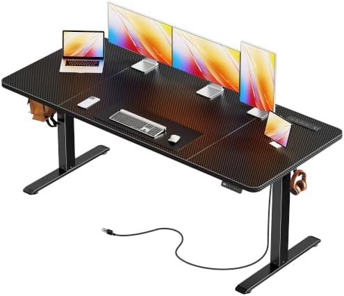 Huuger 63 X 24 Inch Electric Standing Desk with Power Outlets by Huuger