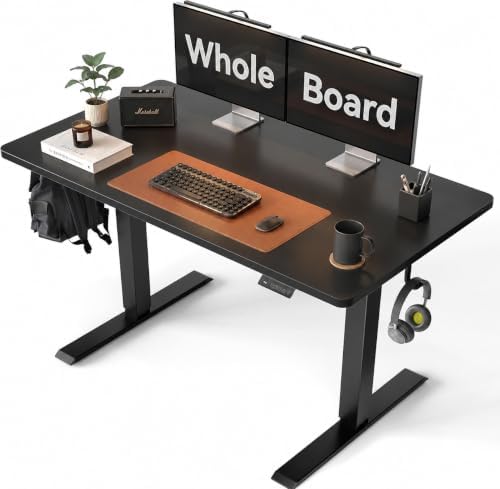 CubiCubi 48 x 24 One-Piece Electric Adjustable Standing Desk, Dark Black by CubiCubi
