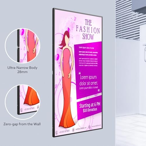 Digital Signage, 43 Inches Digital Signage Display, LED Screen High Brightness Advertising Display Kiosk, High Brightness Android Vertical Horizontal Poster with Content Management System - Image 3