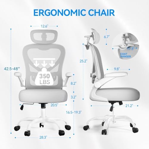Ergonomic Office Chair, Mesh Home Office Desk Chairs with 3D Headrest - Image 2