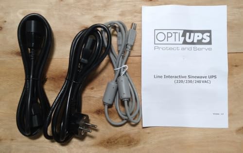 OPTI-UPS (European 230 Volts) Line Interactive UPS Battery Backup with AVR Surge Protection - Uninterruptible Power Supply – Please See Picture (Black, 1500va) - Image 7