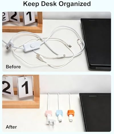Art3d 8 Pack Magnetic Cable Clips, Cord Organizer, Office Cable Management - Image 4