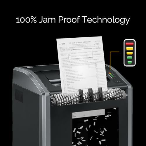 Fellowes Powershred 485Ci 100% Jam Proof Commercial Grade, Quiet Operation 30 Sheet Cross Cut Paper Shredder, TAA Compliant, Auto, 38485, Black - Image 3
