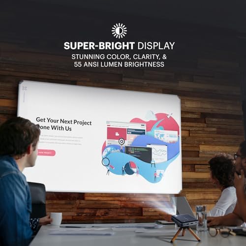 KODAK Luma 150 Portable Mini Projector, Battery Powered, Speaker, Black - Image 3