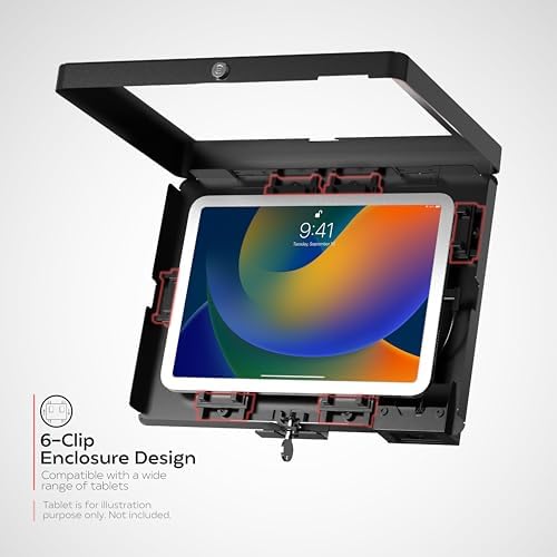 CTA iPad Wall Mount with Barcode Scanner – Anti-Theft Tablet Enclosure with Honeywell Barcode Scanner for iPad 10.9" 10th Gen, 11 (A16), Pro 11", Air 11, Galaxy S Tabs, Surface Go Tabs & More - Image 4