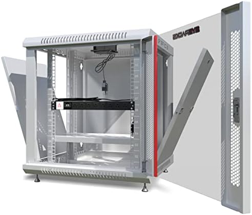 Sysracks 12U Gray Wall Rack Mount Server 18" Deep Network Cabinet, Server Rack with Fan, Removable Side Panels, Locking Glass Door 19" Computer Cabinet Enclosure Network Rack Case 12.450 - Image 4