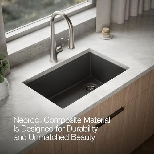 Kohler 33712-PC-CM7 Billings® 29" undermount single-bowl workstation kitchen sink, Matte Graphite - Image 4