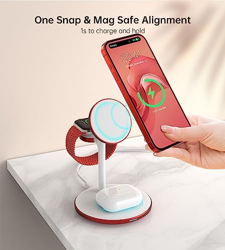 3 in 1 Magnetic Wireless Charging Station for Apple Devices,15W for Magsafe - Image 2