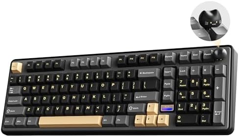 YUNZII B98 PRO 96% Wireless Mechanical Keyboard (Black, Milk Switch) by YUNZIIMECHANICALKEYBOARD