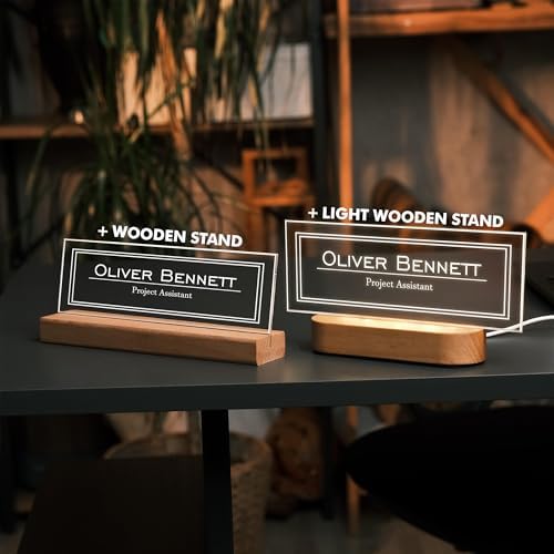 Personalized LED Desk Name Plate – Custom Office Name Sign - Image 3