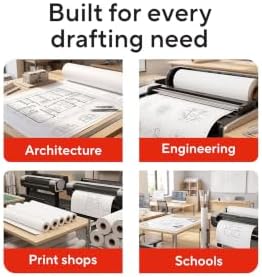 Staples Wide Format CAD Bond Paper, 36 Inch x 150 Ft, 4/Carton - Image 6