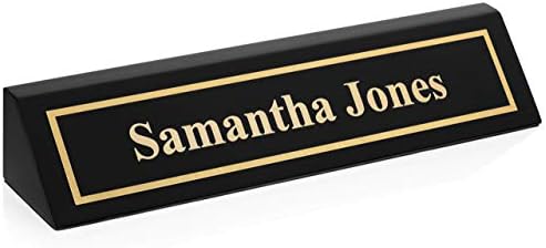 Providence Engraving Custom Wooden Desk Wedge Engraved Name Plate - Image 5