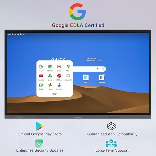 75" 4K Smart Board,Google EDLA Certified with 50MP AI Camera,40-Point Touch Digital Whiteboard,Android 14, 8+128GB,SmartBoard for Classroom Office Home（Wall Mount Included） (75 Inch) - Image 2
