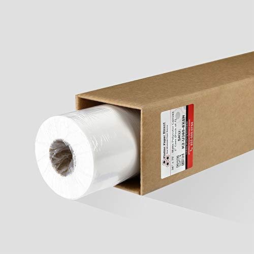 Plotter Paper Direct 36in x 75ft Premium Polyester Matte Canvas Roll, 500 Denier, Quick Dry, Wide Format Inkjet Printer Compatible, Perfect for Fine Art, Photography, Archival Quality Prints by MbsSignSupply