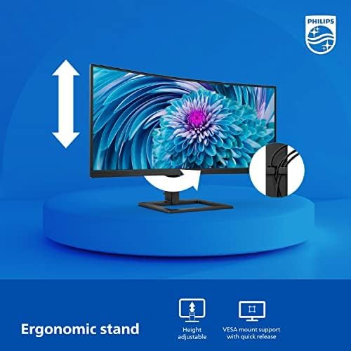 Philips 34 Inch Curved Computer Monitor UWQHD 100Hz USB-C PD VA, 346E2CUAE - Image 7