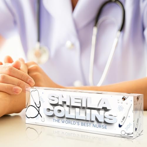 Custom Name Plate for Desk, Nurse Employee Appreciation Gifts, Office Decor - Image 3