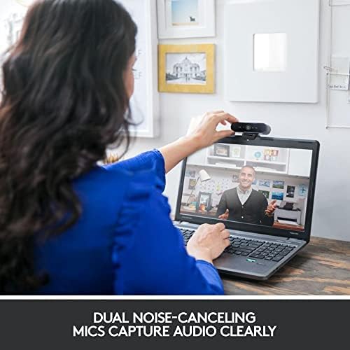 Logitech Brio 4K Webcam, Ultra 4K HD Video Calling (Renewed) - Image 3