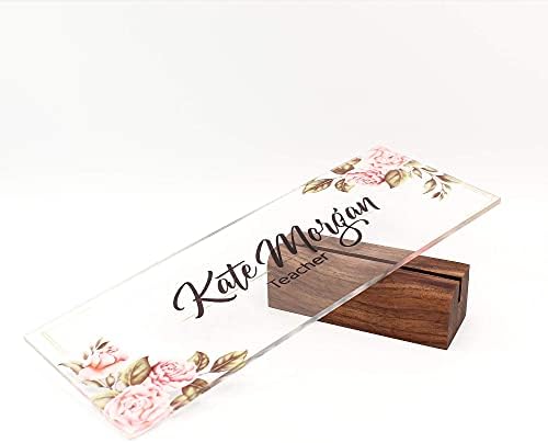 Personalized Desk Name Plate Plaque | Unique Gift | Wood Holder | Office Decor | Teacher Name Plate | Sign | Artswave - Image 3
