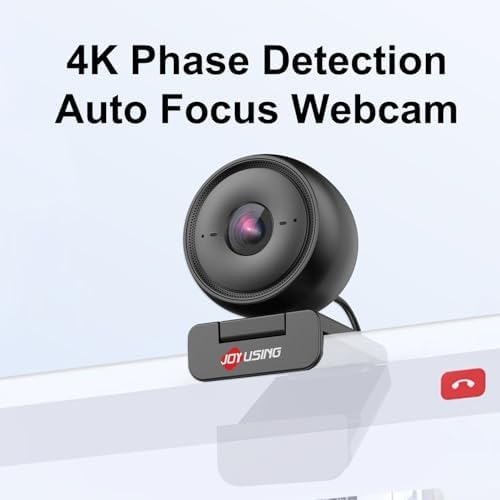 JOYUSING Flip600R 4K Webcam for PC - Ultra 4K HD Webcam with Tripod, PDAF Autofocus, Noise-Cancelling Mics, 79° FOV, Auto Light Correction, Privacy Cover, Streaming Camera for Gaming/Beauty - Image 2