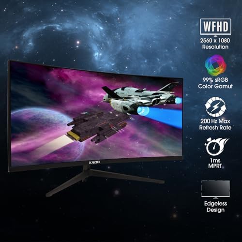 Kado 2-Pack 30" Curved 1800R 200Hz 1ms Ultrawide 2560x1080 Computer Monitor - Image 2