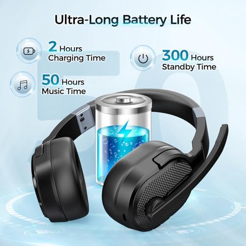 COSMUSIS Trucker Bluetooth Headset, Wireless Headset with Mic for Work - Image 3