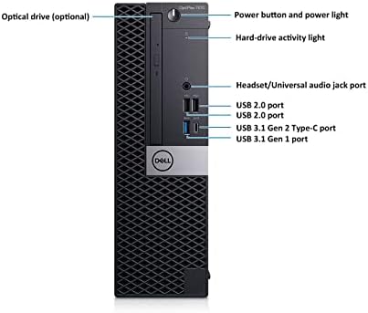 Dell OptiPlex 7070 SFF Desktop Computer PC, Intel 8 Core i7-9700 3.0GHz up to 4.70GHz,32GB DDR4 Ram New 1TB NVMe M.2 SSD,AX210 Built-in WiFi 6E,Windows 11 Pro, Wireless Keyboard & Mouse (Renewed) - Image 2