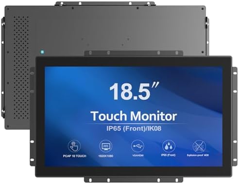 GreenTouch 1000 Nits High Brightness Industrial 18.5 Inch Open Frame Capacitive Touch Screen Monitor by GreenTouch