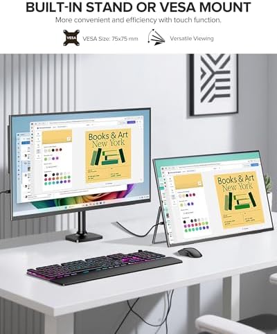 UPERFECT Portable Monitor Touchscreen 24" 120Hz 1080P 125% sRGB 400Nits - Image 5