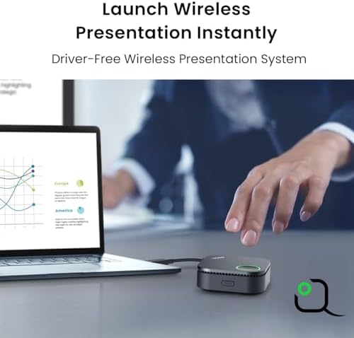 BenQ InstaShow WDC15, 4K UHD Wireless Presentation System with USB-C & HDMI Button, No App Required, USB Touchscreen Control,128-bit Encryption and CVSS 4.0 Certification for Secure presentations - Image 2