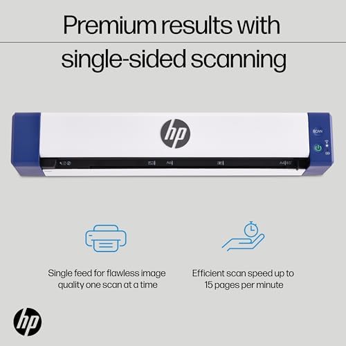 HP PS100W Portable Document Scanner for Laptop, Wi-Fi Direct, 8.5" x 14" - Image 3