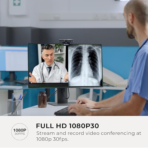 AVerMedia Live Streamer Cam 313 - Full HD 1080P Webcam with Privacy Shutter, Dual Microphone, 360 Degree Swivel for Video Conference - NDAA Compliant (PW313) - Image 4