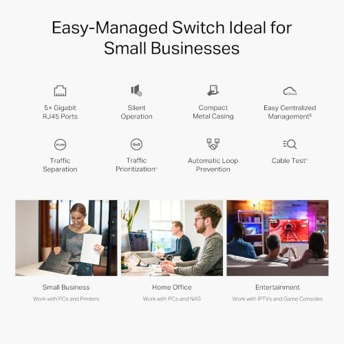 TP-Link TL-SG205E, 5 Port Gigabit Easy Managed Switch - Image 2