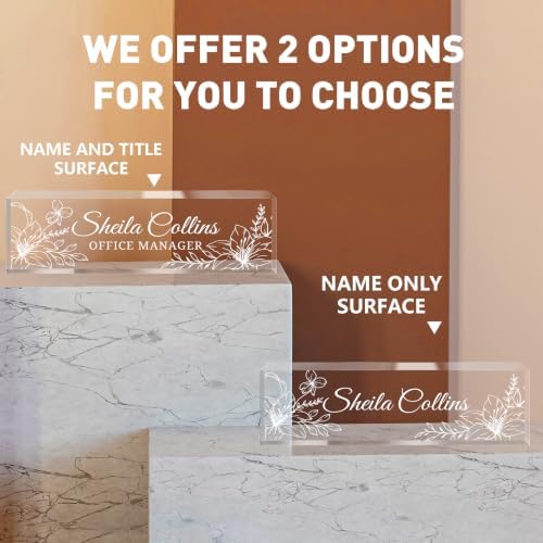 Custom Engraved Name Plate for Desk, Acrylic Desk Name Plate Personalized - Image 2