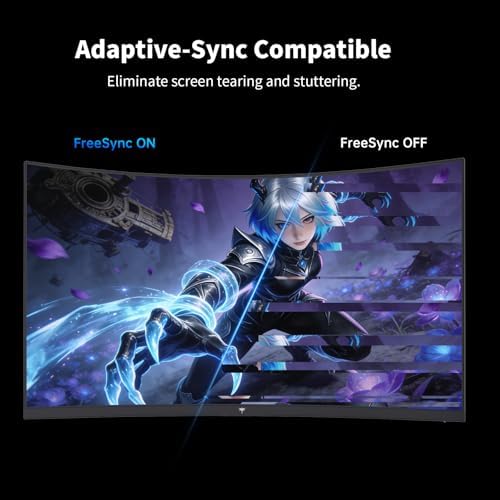 KTC 27 Inch Curved Gaming Monitor, 1440P QHD 144Hz 1500R PC Monitor, H27S5C - Image 6