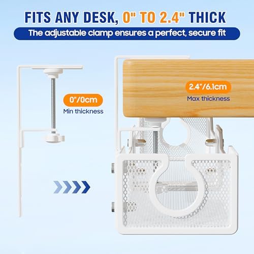 Cable Management Under Desk - 25.2" Open Slots No Dill Cable Tray - Image 4