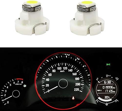 WLJH 10x White T4.7/T5 Neo Wedge 3030SMD Chip 12mm Base Led Car Instrument Cluster Dashboard Gauge Bulb HVAC AC Heater Climate Control Lamps Switch Indication Interior Light Replacement by WLJH