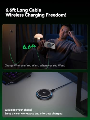 THREEKEY Qi2.2 25W Magnetic Wireless Charger, for iPhone 18-12 and AirPods - Image 6