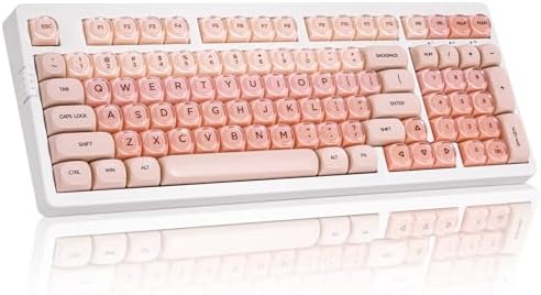 ZORNHER ZH980 Foundation Mechanical Keyboard,95% Pink Creamy Keyboard with Number Pad, Full Size Girly Gaming Keyboard Cute,Jelly MOA Round Profile Keycaps,Creamy Sounding Linear Switches ASIN by Zornher