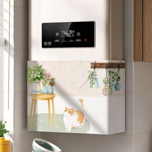 Kitchen Gas Water Heater Decoration Cover, Custom Fabric Boiler Concealer by Unknown