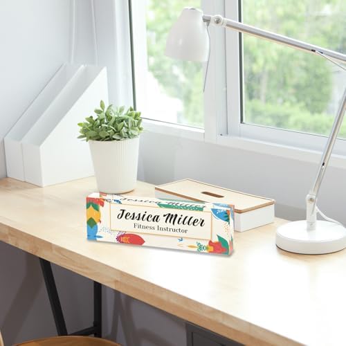 Personalized Acrylic Office Desk Name Plate with Name And Title Printing - Image 3