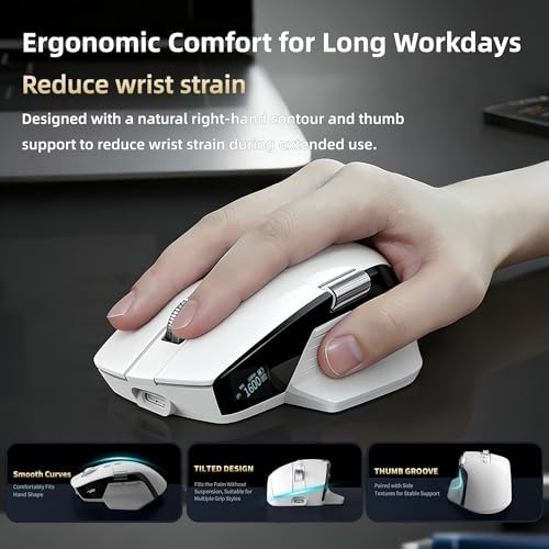 Ergonomic Productivity Wireless Mouse, Infinite & Side Scroll - Image 3