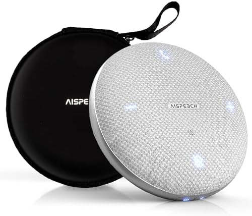 Conference Speaker and Microphone for Online Meetings and Remote Work, Gray by StreamlinesworkflowsthroughAISPEECHintelligentvoiceinteractiontechnology