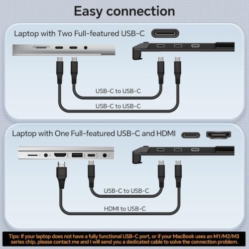 Leudaich 14'' Laptop Screen Extender, Portable Dual Monitor FHD 1080P IPS, Ultra-Slim Travel Monitor for 13-17" Laptops, Laptop Extender Work with Mac/Windows - Image 5