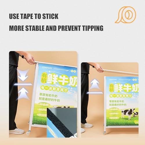 Mobile Portable Promotion Counter Table, Pop Up Podium Trade Show Exhibition Reception Event Desk Trade Show Display Counter Speech Stand ,Supermarket Tasting Table Advertising Display Banner Stand - Image 5